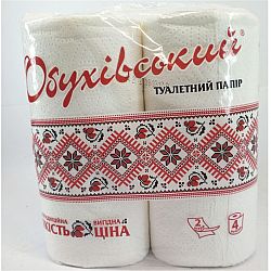 т/б Обухів целюлоза на гільзі по 4рул., 2-х шар Біла