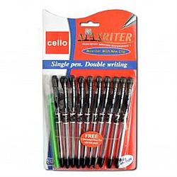 Ручка масляна MAXRITER Cello чорна 10шт 0762/240001Ч