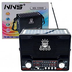 Радiоприймач NNS NS-1556 S (ретро дiзайн+сонячна батарея)