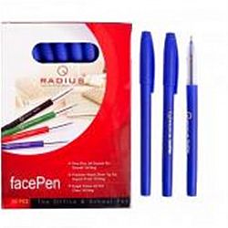 Ручка масляна RADIUS "FacePen" синя