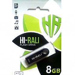 Флешка HI-Rali 8GB Shuttle series.чорний метал на блiстерi, гарантiя 1 рiк