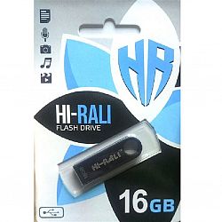 Флешка HI-Rali 16GB Shuttle series.чорний метал на блiстерi, гарантiя 1 рiк