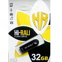 Флешка HI-Rali 32GB Shuttle series.чорний метал на блiстерi, гарантiя 1 рiк