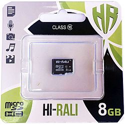 Карта памяти к телефону micro SDHC HI-RALI,8GB class 10(без адаптера).гарантия 1год