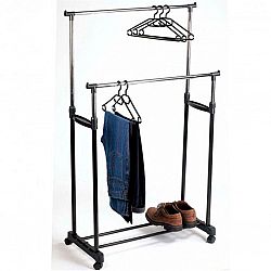 Вішалка для одігу подвійна до 30кг DOUBLE SMALL CLOTH RACK(160*72*45см) ART-0175