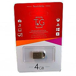 Флешка-мини T&G 107 4GB Metall series.серебро металл на блистере, гарантия 1год
