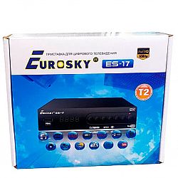 Т2 ресивер тюнер Eurosky ES-17+IPTV+YouTube METALL