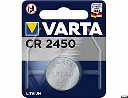 Батарейка VARTA CR 2450 лужна 1шт блiстер