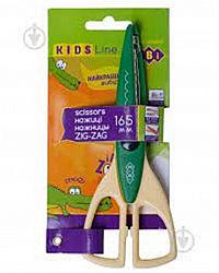 Ножиці «Дитячі» "ZiBi Зіг-заг" 165мм, зелені