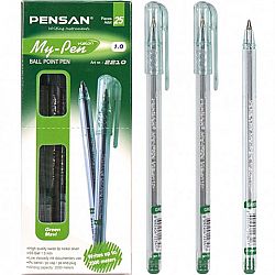 Ручка масляна MY-PEN зелена 1мм