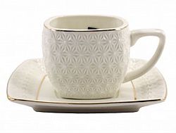 508707-A Чашка чайна округла фарфор.200мл з блюдцем в запайці Снігова королева