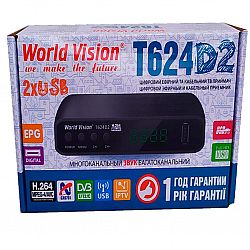 Т2 ресивер тюнер Т2 World Vision T624 D2+IPTV