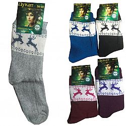 Жіночі Шкарпетки Дукат Олені махра р.36-40 мікс (ціна за 12шт)