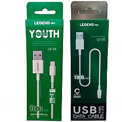 USB-шнур/зарядний кабель LD 20/LD30 Type-C