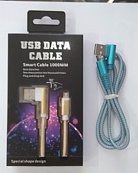 USB-шнур/зарядний кабель Micro GOLD(кут 90*) 1м