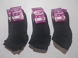 Шкарпетки жін. Житомир короткi чорні р.23-25 (ціна за 12шт)