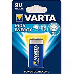 Батарейка VARTA HIGH ENERGY/LONGLIFE POWER 6LR61(крона) лужна 1шт блiстер