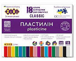 Пластилін 360 г, 18 кольорів «ZiBi CLASSIC»