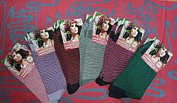 196 Шкарпетки жін. Дукат полоска х/б р.37-40 (ціна за 12шт)