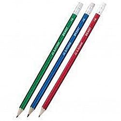 Олівець простий з гумкою "BUROMAX" рiзнокольоровий 1шт