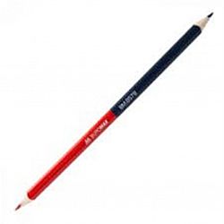 Олівець простий двостороннiй(червоно-синiй) "BUROMAX" 1шт