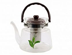 F46 /116 Чайник скло з малюнком 1200мл Зелений чай