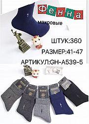 А539 Чоловічі Шкарпетки Фенна махра р.41-47 (в уп. 10шт)