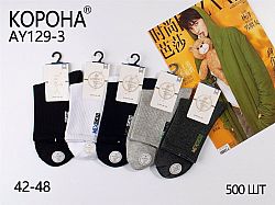 AY-129-3 Шкарпетки чоловічі Корона кор. р.42-48 мікс (ціна за 10шт)