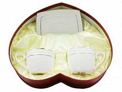 507009 Набір 4-х предметній чайний (2чашки квадрат 240мл з блюдцями) Снігова королева